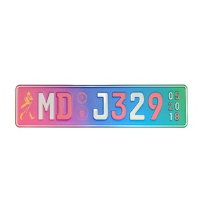 Placas de Matrícula de Diseño Personalizado Estilo Europeo, Placas Decorativas Novedosas para Vehículos con Números en Relieve - Product Image 5