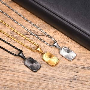 Europa y América 18K oro poating acero inoxidable venta al por mayor collares moda logo colgante nombre personalizado para hombres - Product Image 6