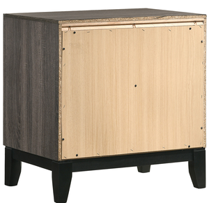 Grey Oak and Black 4-piece Queen Panel Antique <b>Convertible</b> Bedroom Set for Apartment & Hotel - Product Image 2