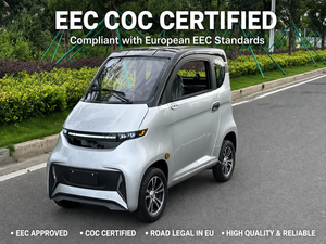 Coche Eléctrico de Calle EEC COC L6e de Litio 60V 2000W de 4 Ruedas Pequeño para 2 Personas con Asientos de Cuero Oscuros y Cámara Trasera SQ4 - Product Image 2