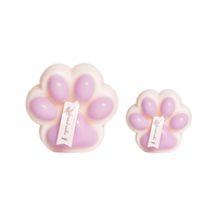 Bougies parfumées personnalisées faites à la main en forme de patte de chat