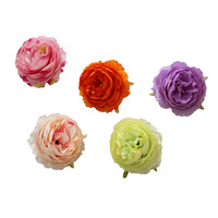 Tête de fleur de pivoine en soie artificielle de style européen pour décoration murale de mariage