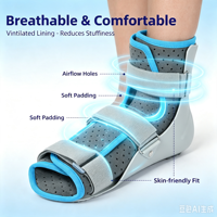 Attelle médicale pour pied et cheville pour la récupération des fractures, entorses et blessures, avec semelle antidérapante, sangles Velcro réglables, botte orthopédique de marche