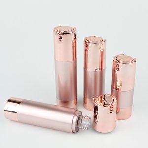 Custom Eco Friendly Empty PLA Plastic Biodegradable Cosmetic Packaging Amber airless Bottle with Pump flip cap