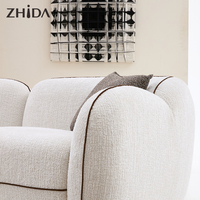 Canapé moderne en tissu blanc 1-2-3 places, lampe de luxe, mobilier de salon design pour appartement, ensemble de canapés droits en velours et éponge