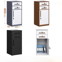 Armoire à dossiers mobile, armoire de rangement de données, table de chevet à porte simple, petits meubles en fer avec deux tiroirs