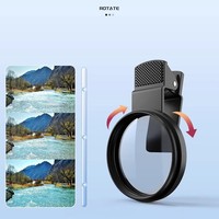 Filtre polarisant CPL 52 mm pour téléphone portable, en verre, pour éliminer les reflets, pour caméra de diffusion en direct