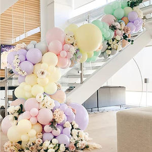 Ensemble de 158 pièces de ballons macaron faits à la main guirlandes de fleurs et arc pour les fêtes d'<span class=keywords><strong>anniversaire</strong></span> de bébé décorations jetables - Product Image 2