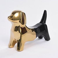 Nouveaux produits Home Decor Light Luxury Creative Animal Statue Figurine de chien décorative