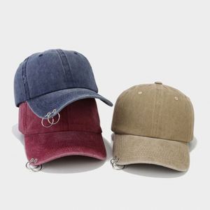 Gorras de Béisbol Retro para Hombre y Mujer, Estilo Urbano, Deportivas, de Algodón Lavado, con Anillos Metálicos, Protección Solar para Exteriores - Product Image 2