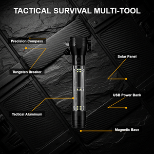 Martillo de Seguridad para Auto con Rompeventanas de Emergencia, Linterna LED y Cortador de Cinturón de Seguridad para Autobús, Camión y Autocaravana - Product Image 5