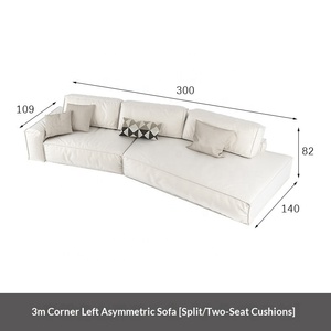 Modern Style Modular Cloud Fabric Sectional Set With Coffee <b>Table</b> for Living Room Apartment Home Office Furniture - Product Image 4