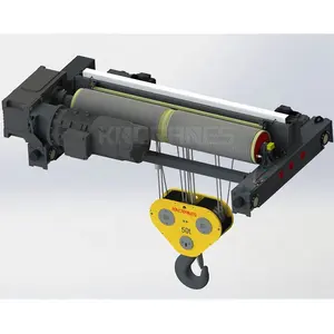 European lifting trolley material pulling building motor lifting double speed construction winch 50 ton electric hoist