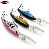 Leurre de pêche flottant TAKEDO 80MM 4.5G pour la pêche au bar en mer, leurre minnow à longue queue pour plongée profonde avec hameçons triples