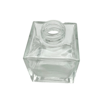 Bouteille diffuseur carrée en verre transparent de qualité professionnelle, flacon de parfum avec bouchon à vis