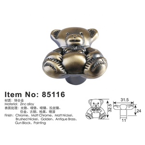 Laiton Antique armoire commode <span class=keywords><strong>animaux</strong></span> boutons de traction unique ours boutons de <span class=keywords><strong>tiroir</strong></span> - Product Image 3