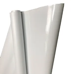 Rouleau de bâche de banderole blanche à dos frontal, en stock en usine, bannière flexible de 440g imprimable Eco solvant