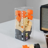 Boîte en Carton sur Mesure pour Capsules de Café à Dose Individuelle "Drip Americano" Bleu Gris 7, 10, 16 Tasses, Avec Ligne Déchirable