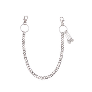 Chaîne de taille Crâne en Argent Tibétain, simple rangée, style Hip Hop, décontractée - Product Image 5