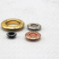 Œillets métalliques décoratifs sans nickel, ronds et à motifs, en laiton, 12 mm et 8 mm, pour rideaux, sweats à capuche, vestes en jean, en vrac