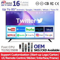 Téléviseurs intelligents HAINA Factory Direct 32 43 HD Android TV 50 pouces 4K avec haut-parleurs Hifi et barre de son