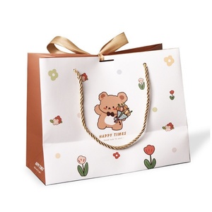 Tote Paper Bag for Packaging <b>Gifts</b> Wholesale Luxurious <b>Gift</b> Bag with Ribbon Handles Gold Foil <b>Small</b> <b>Gift</b> Shopping Bags with logo - Product Image 4