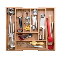 Usine Bambou Couverts Plateau Design Moderne Extensible Cuisine Tiroir Organisateur Laque Technique Offre Spéciale Debout Vaisselle