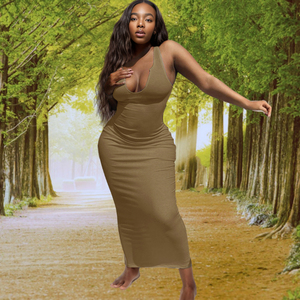 เดรสแฟชั่นเด็กผู้หญิงทรงวีลึก 9 สี ยืดหยุ่นสูง - Product Image 5