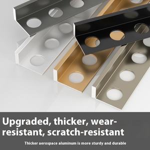 Azulejo moderno de aleación de aluminio, moldura decorativa de ángulo recto, tira de borde en forma de L con moldura de esquina de acero inoxidable - Product Image 6