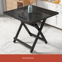 Table pliante blanche pour la maison, restaurant, mobilier simple et portable, table carrée pliable pour appartement ou location de stand