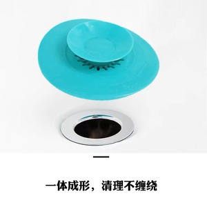 Silicone Sink Stopper Round Push Button Drain Cover For Kitchen Bathroom Minimalist Design Mixed Colors RoHS Compliant - Product Image 1