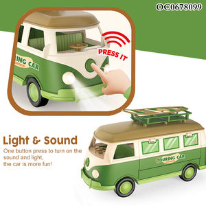 Modèle de jouet mini-bus à piles avec ouverture de porte personnalisée pour <span class=keywords><strong>camping</strong></span>-<span class=keywords><strong>car</strong></span> avec son et lumière - Product Image 4