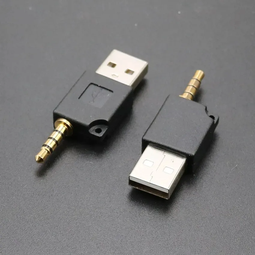 USB 2,0 macho a 3,5mm macho AUX Audio Plug Jack convertidor adaptador para coche Ipod MP3 MP4 Notebook adaptador