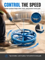 Support de tambour rotatif pour câbles industriels, cadre en acier robuste pour la pose de câbles électriques souterrains