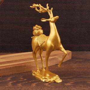 Adorno de ciervo estilo chino, decoración de Feng Shui de aleación para sala de estar, hogar, jardín, decoración de bodas - Product Image 3