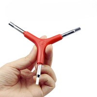Outil de réparation de vélo super pratique en gros clé hexagonale à trois dents clé Allen 4/5/6 MM clé Allen