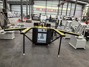 Harga pabrik tugas berat aluminium profil pintu jendela sudut mesin <span class=keywords><strong>Crimping</strong></span> sepenuhnya otomatis dengan Inti bantalan Motor Komponen - Product Image 4