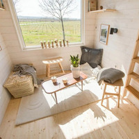 Petite maison moderne sur roues Structure en acier Remorque Maison pour villas