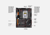 Digunakan untuk Threadripper 3960X 3.8GHz 64-Bit CPU + Motherboard Gigabyte TRX40 Aorus Pro WiFi untuk Teknologi Virtualisasi Server