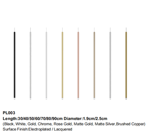 Tùy Chỉnh Sảnh Khách Sạn Thang Máy Hội Trường Treo Trang Trí Thẳng Ống LED Mặt Dây Chuyền Đèn Chiếu Sáng Hiện Đại Đèn Chùm Cho Nhà Bếp - Product Image 6