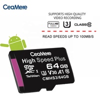 Cartes mémoire Micro SD Ceamere High Speed Plus noires Cartao De Memoria 32 Go 64 Go 128 Go 256 Go Mémoire flash Micro TF Carte SD