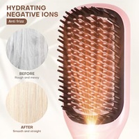 2025 482 ℉ Brosse à lisser les cheveux améliorée Ionic Plus Brosse droite avec 6 temps 250 ℃ Peigne chauffant pour cheveux bouclés épais