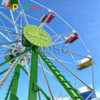Grande Roue de Ferries Pliable pour Parc d'Attractions Extérieur, Conception de Remorque, 14m, Jeu pour Enfants et Adultes