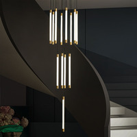 Long plafond suspendu en or moderne et personnalisé, grand lustre rotatif pour salon, lumière led de luxe k9 lustre en cristal