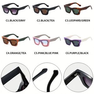 Gafas de Sol Personalizadas con Logotipo, Diseño Retro 2025, con Remaches, Estilo Ojo de Gato, Protección UV400, Montura Grande Cuadrada, para Hombre y Mujer - Product Image 6