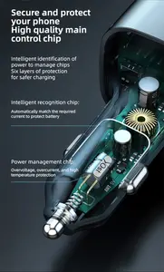 66W USB Tipo C <span class=keywords><strong>Cargador</strong></span> <span class=keywords><strong>de</strong></span> coche QC3.0 <span class=keywords><strong>Cargador</strong></span> <span class=keywords><strong>de</strong></span> carga <span class=keywords><strong>de</strong></span> teléfono <span class=keywords><strong>celular</strong></span> rápido <span class=keywords><strong>para</strong></span> iPhone Samsung <span class=keywords><strong>Xiaomi</strong></span> - Product Image 4