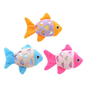 Eco-friendly Stuffed <b>Cat</b> Toys PP Cotton <b>Plush</b> Material Fish <b>Cat</b> Toys for Indoor <b>Cats</b> - Product Image 3