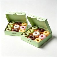 Boîte à pâtisserie pour gâteaux, biscuits et donuts, boîte à pâtisserie pour boulangerie, boîte à biscuits personnalisée, boîtes en carton pliables de qualité alimentaire avec impression