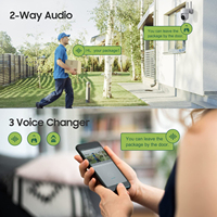 Ubox App Solar Powered 4G Lte Pan-Tilt CMOS 3MP Outdoor Home Security Camera CCTV System