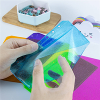 Pochettes de classement en PVC durables multicolores à 6 trous, intercalaires translucides scintillants pour carnets, agendas et organiseurs de documents de bureau